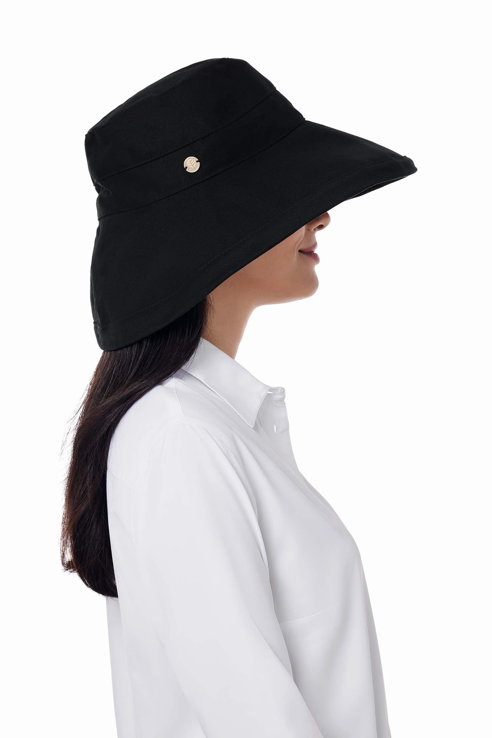 Sydney Kettle Brim Cotton Hat | Black