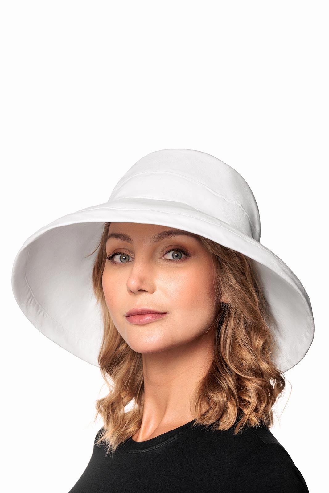 Sydney Kettle Brim Cotton Hat | White