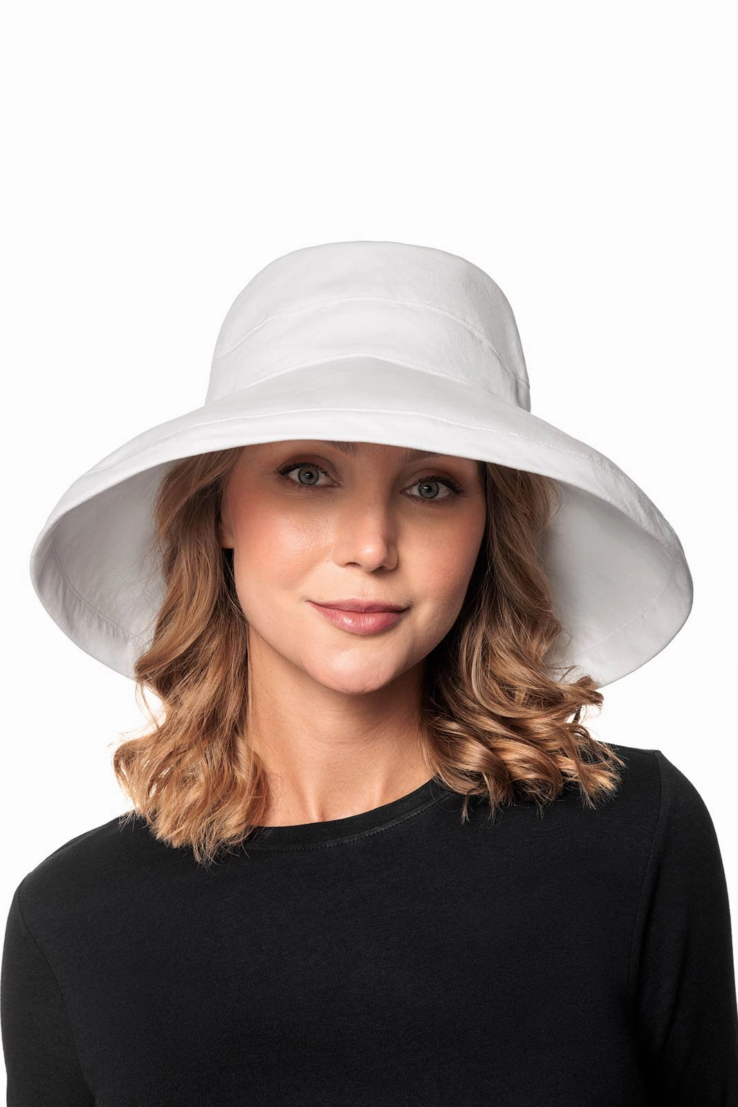 Sydney Kettle Brim Cotton Hat | White