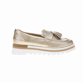 Tess Metallic Lug Sole Platform Loafers Waterproof