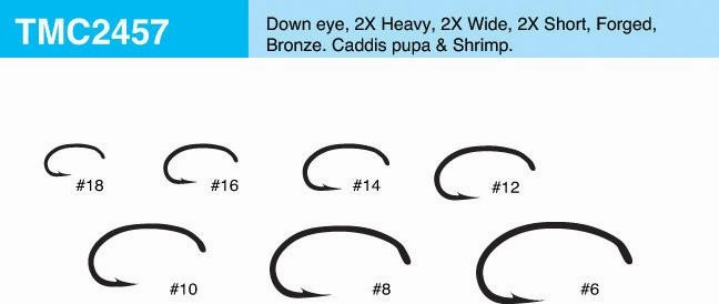 Tiemco 2457 Hook 25 Pack