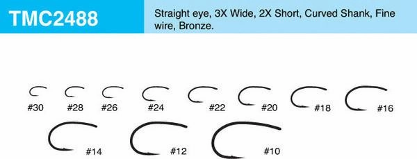 Tiemco 2488 Hook 25 pack