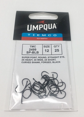 Tiemco 2499SP-BLB Hook Black 25 pack