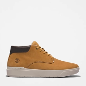 Lightweight Shoes Easy On/Off Timberland | Men'S Ankle Boots | Mid Lace Chukka Boot Seneca Wheat | Yellow