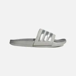 Slip Resistant Work Adidas Adilette Comfort Slides- Grey Two/Silver Metallic/Grey Two