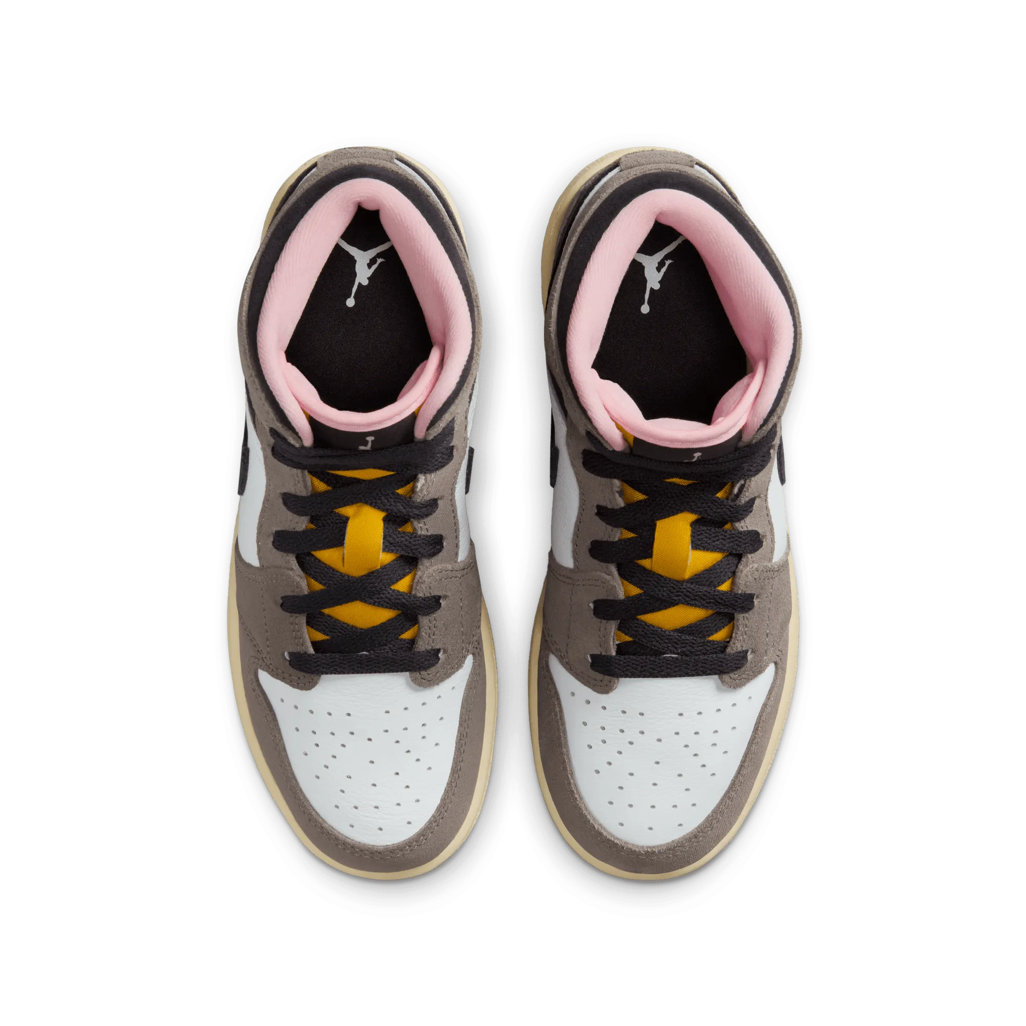 Kids Air Jordan 1 Mid Se 'Cave Stone' Shock Absorbing