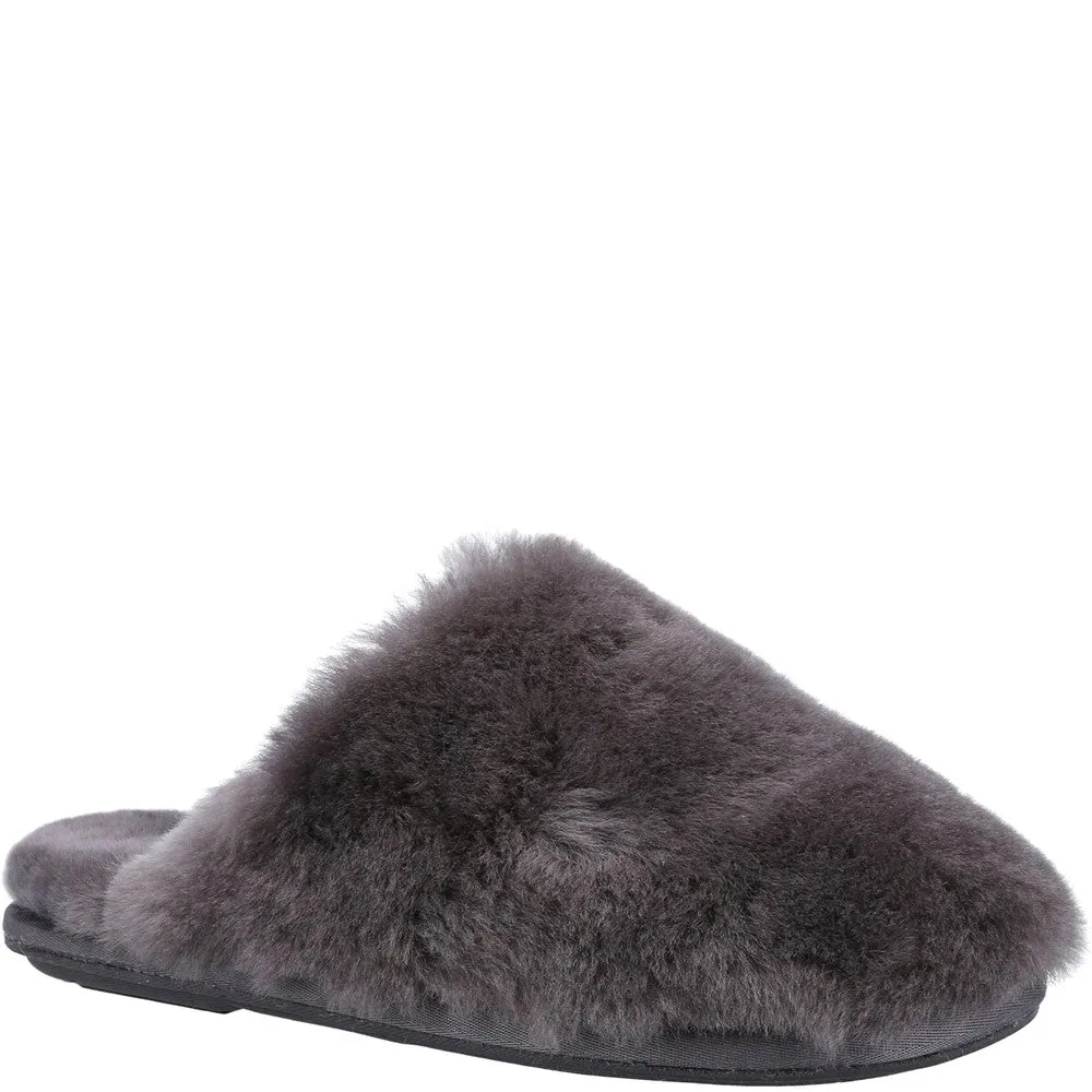 Cotswold Salperton Sheepskin Mule Slipper Wide Fit Chic Footwear