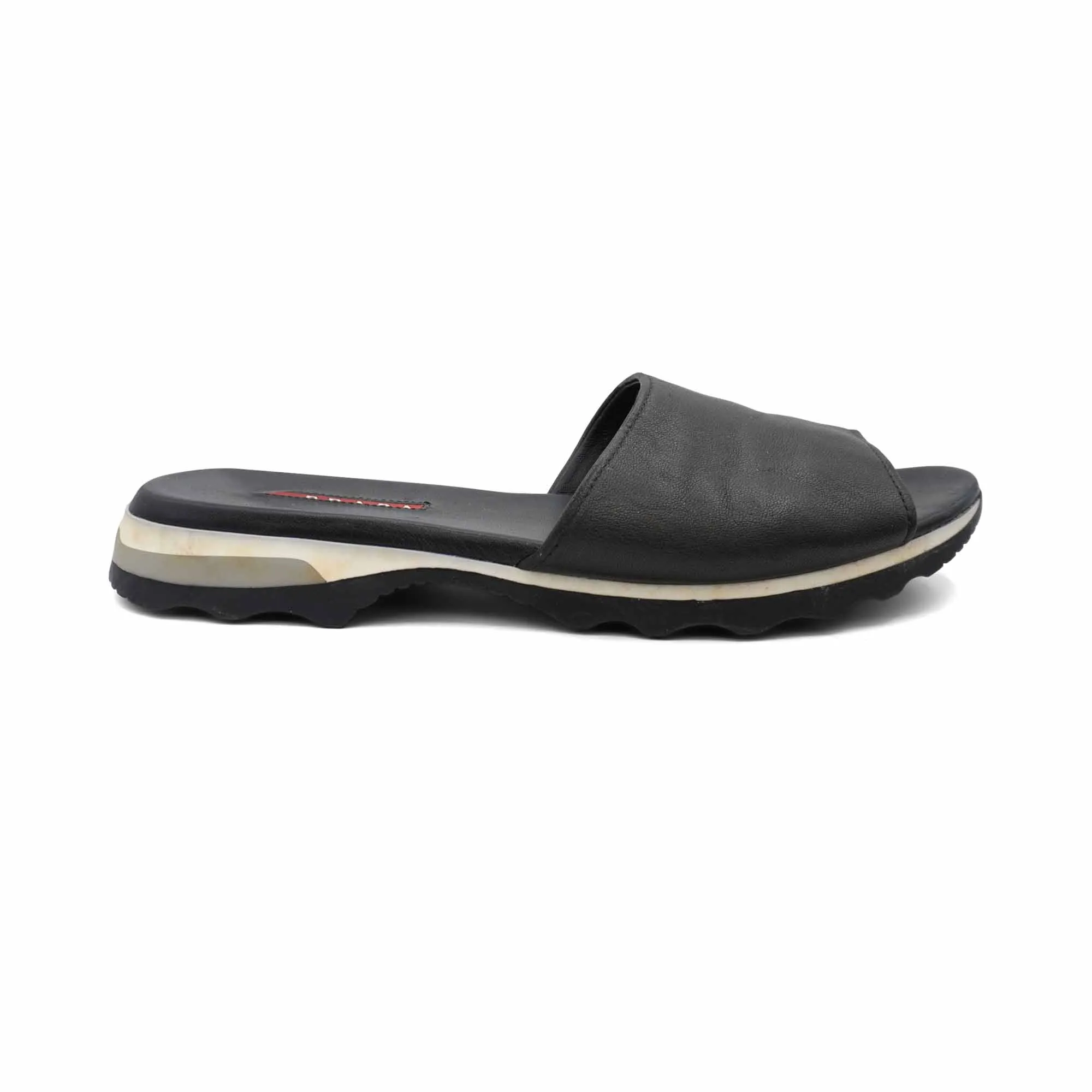 Easy Clean Shock Absorbing Prada Sport Leather Sandals - Women'S 39.5