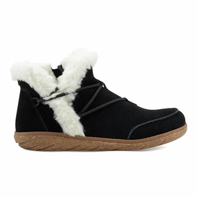 Comfort Heel All Weather Fleet Cold Weather Lace-Up Casual Booties