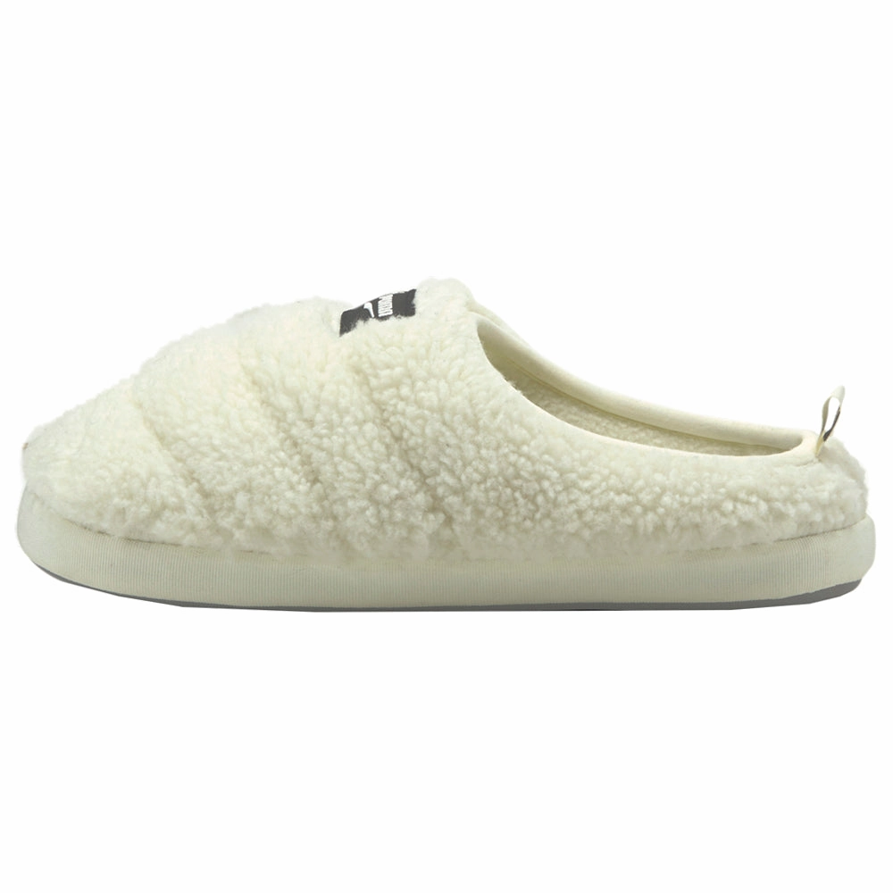 Grippy Soles Premium Comfort Sherpa Logo Scuff Slippers