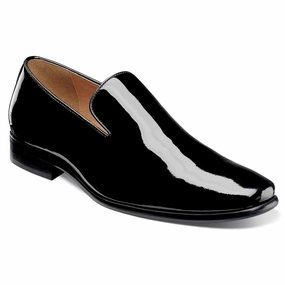 Premium Comfort Leather Shoes Florsheim Postino Slip On Black Patent Plain Toe Shoes