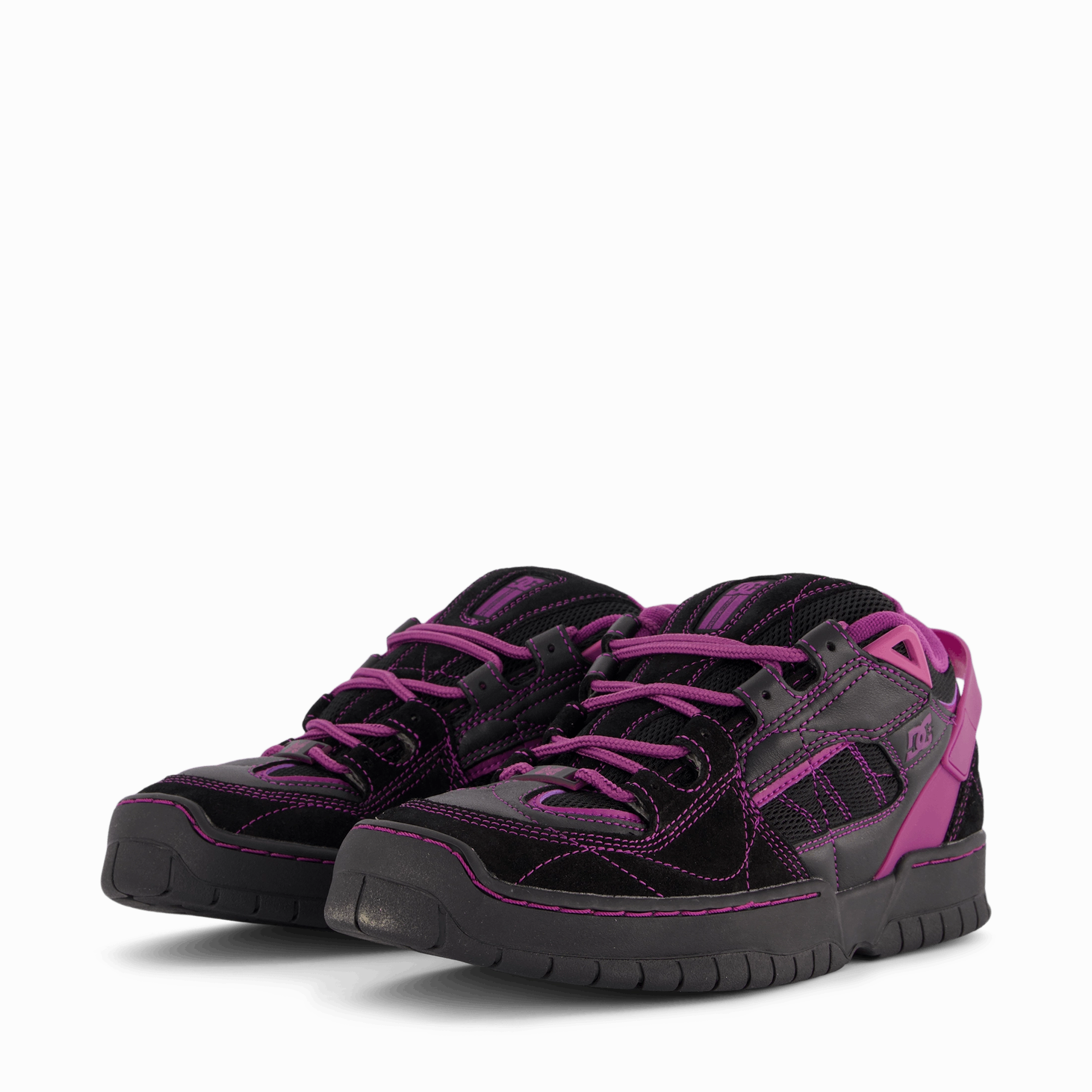 Needles X Dc Shoes Spectre Lea Black / Purple Walking Shoes Slip On Shoes