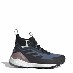 Essential Footwear Flexible Adidas Terrex Womens Free Hiker 2 Gore-Tex Hiking Shoes Wonder Steel / Core Black / Linen Green