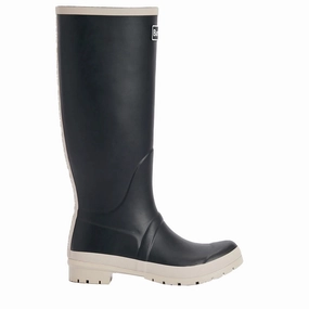 Barbour Womens Abbey Tall Welly Black/White Pepper Eco Friendly