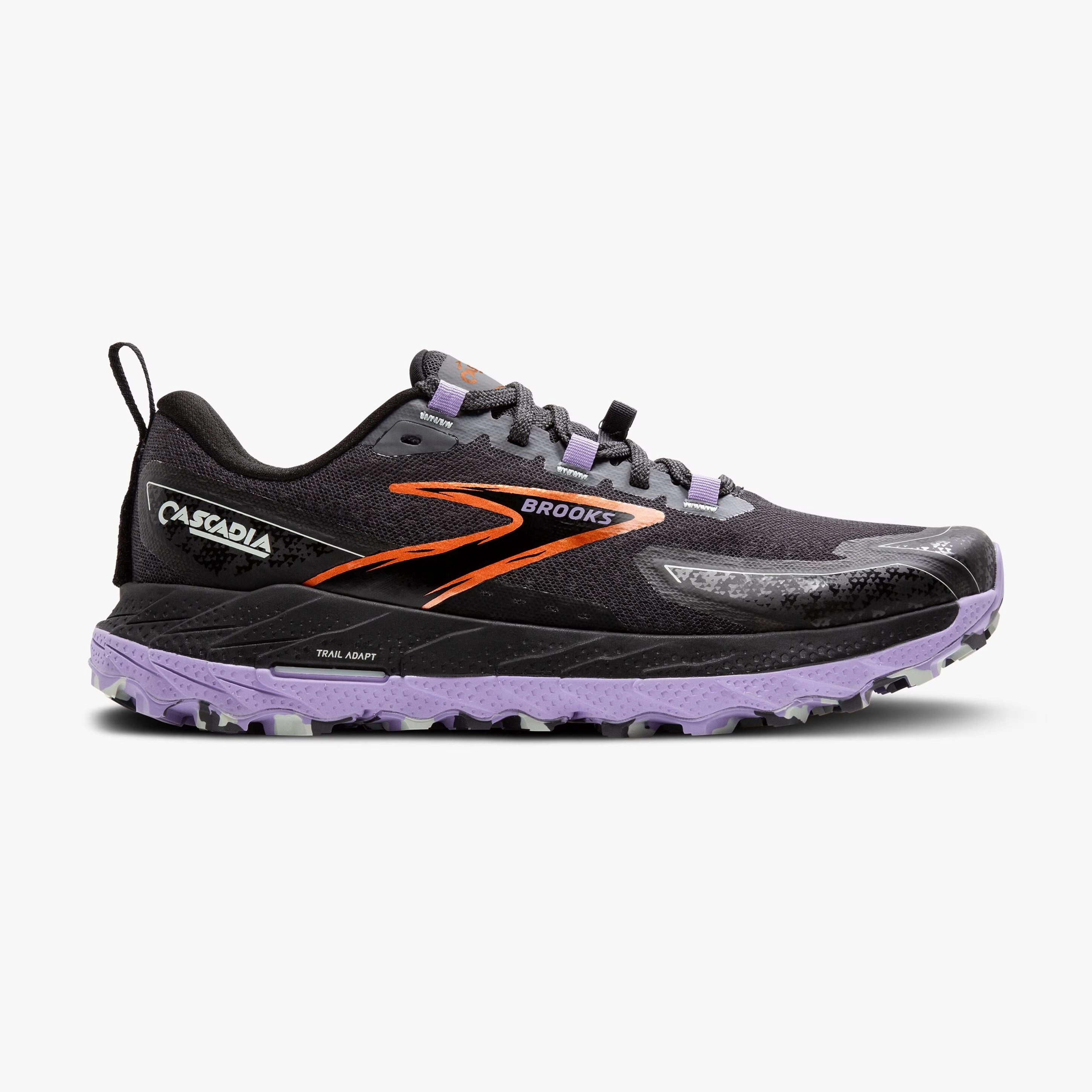 Daylong Comfort Durable Shoes Brooks Cascadia 18 | Ebony / Lavender / Copper | Womens