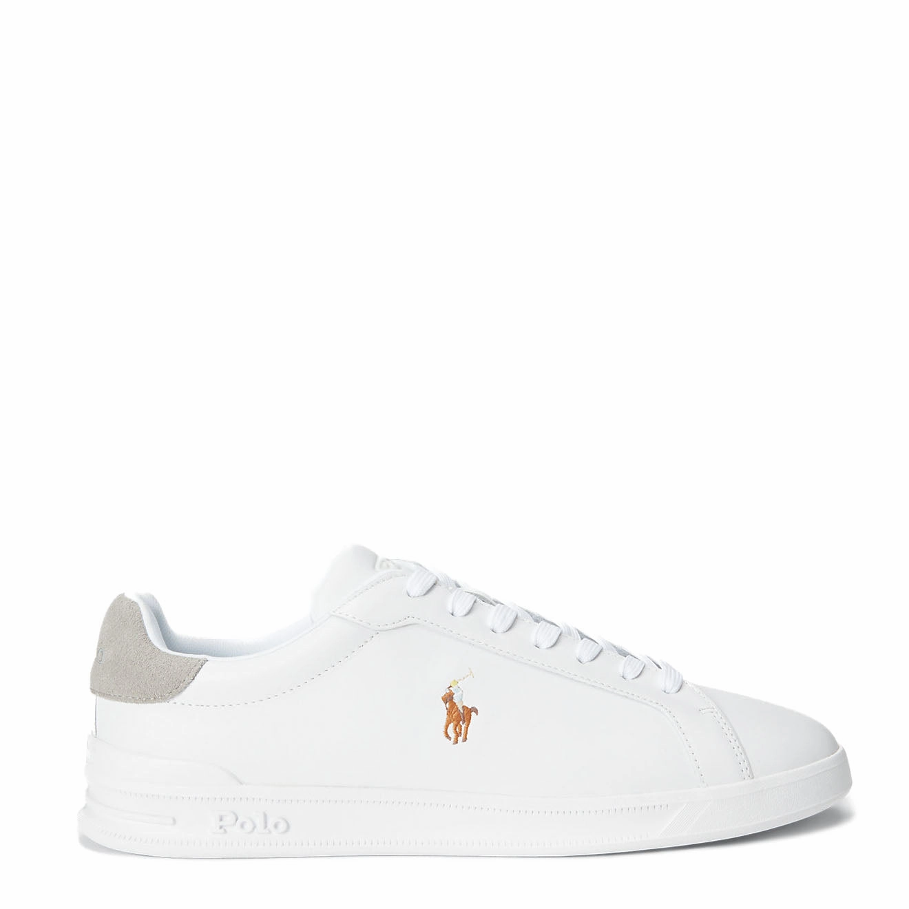 Lightweight Polo Sport Heritage Court Ii Leather Trainer
