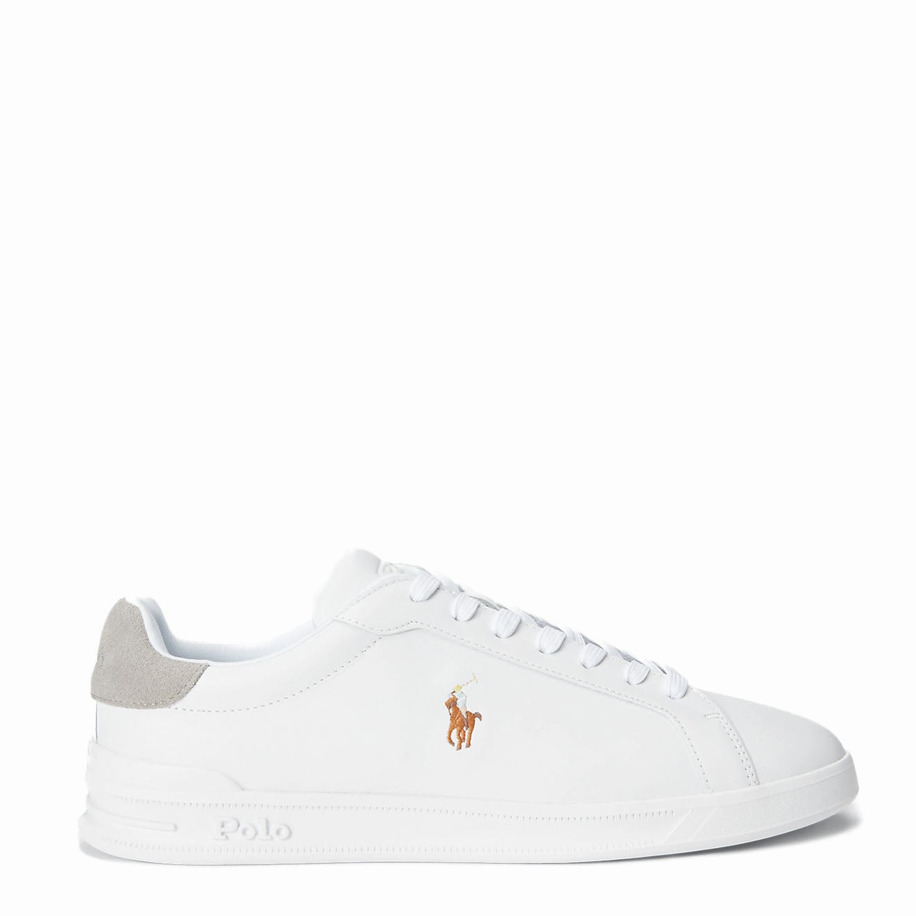Polo Sport Heritage Court Ii Leather Trainer Easy Clean Comfort Heel