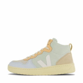 Unisex Breathable V-15 Suede Jade White Multico