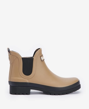 Barbor Mallow Wellingtons Sandstone/Black Lrf0091 Br12 Chic Footwear Flexible