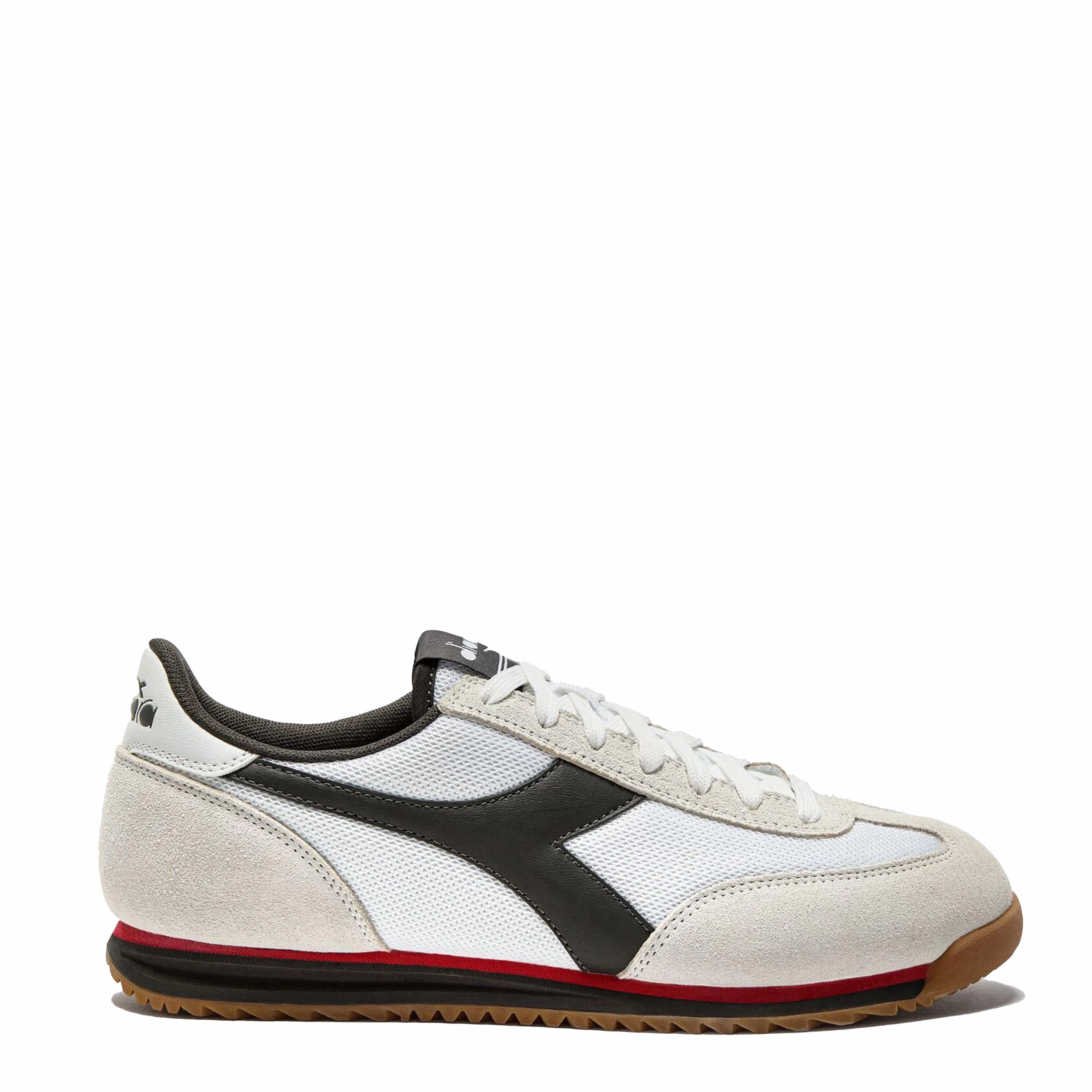 Flexible Classic Sneakers Diadora Cross Trainer White / Black Beluga