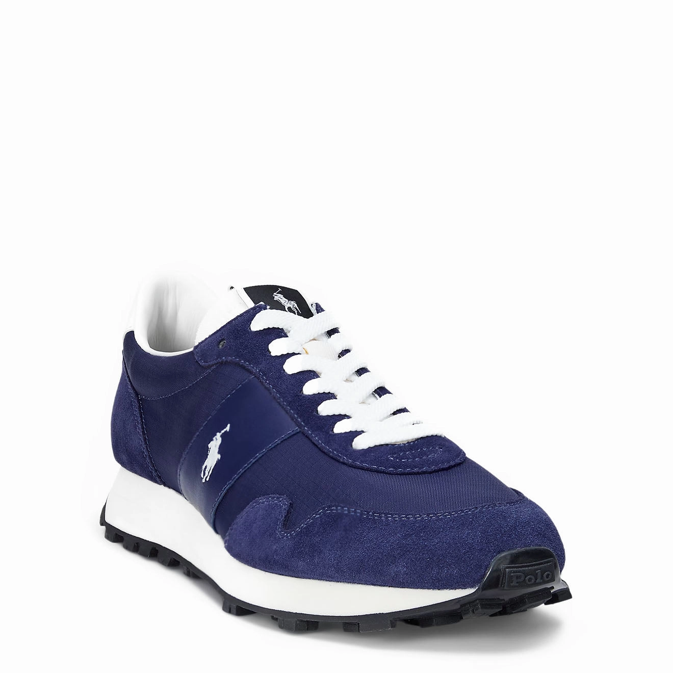 Polo Sport Prl Trail 125 Suede-Panelled Trainer New Classic Navy / Deckwash Non Slip Versatile Footwear