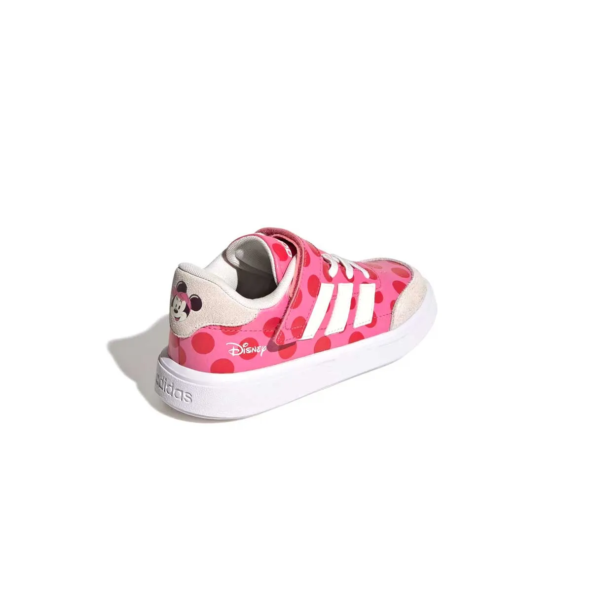 Kids Disney Minnie Mouse Court Block 'Pink Fusion Off White' Durable Secure Fit