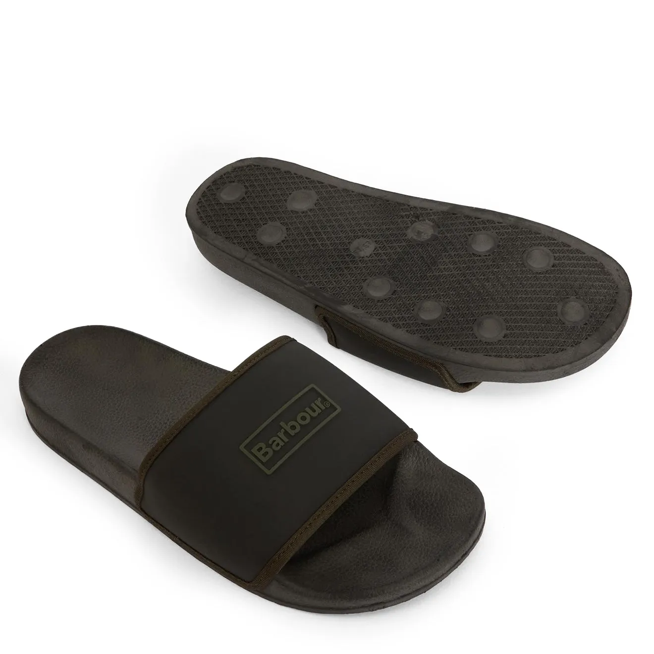 Barbour Cresswell Slider Black Statement Footwear