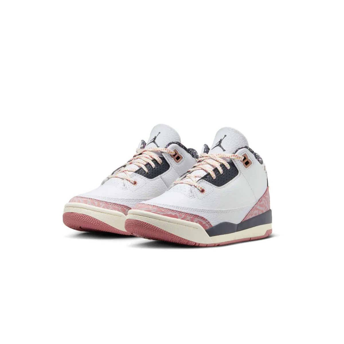 Kids Air Jordan 3 Retro 'Red Stardust' Cushioned Insoles Streetwear Footwear
