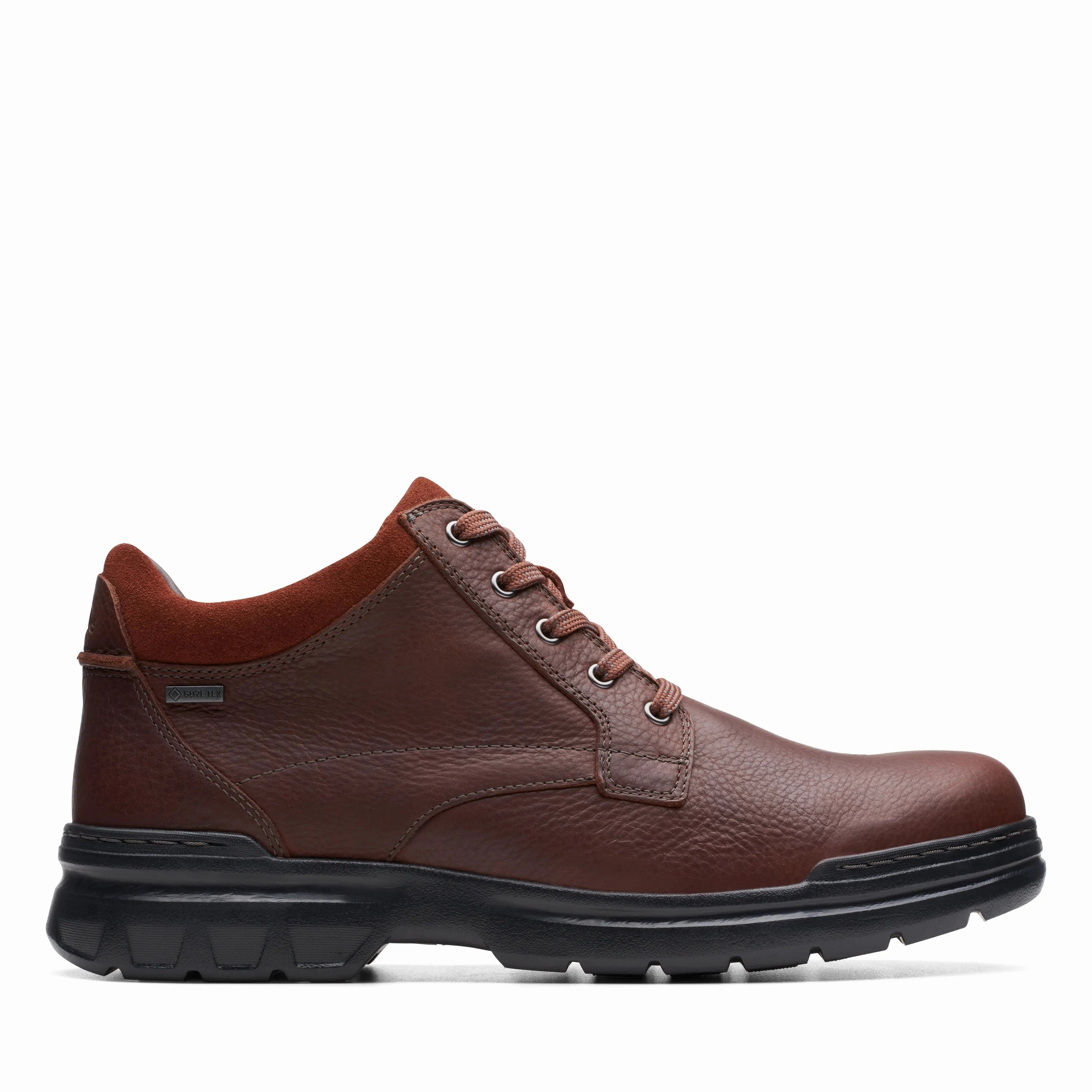 Clarks | Ankle Boots | Men | Rockie Mid Gtx British Tan Leather | Brown Grippy Traction