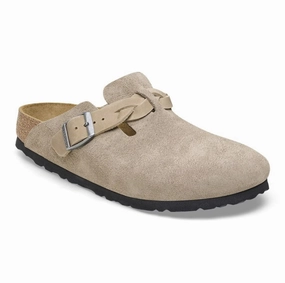 Birkenstock Women'S Boston Braided Suede Leather - Narrow Slip On Shoes