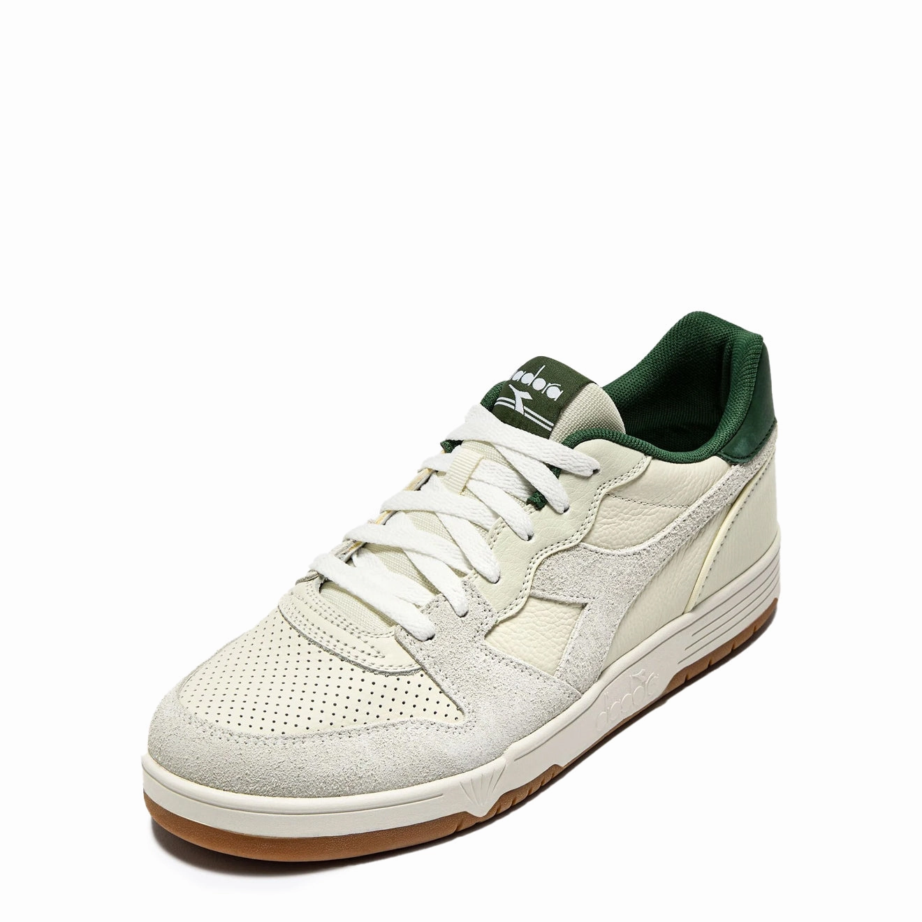 Diadora Deuce M2 Hairy Trainer White / Foliage Green Relaxed Fit Footwear Pro Comfort