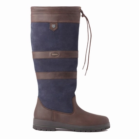 Dubarry Womens Galway Gore-Tex Leather Boot Navy / Brown Essential Footwear Sustainable