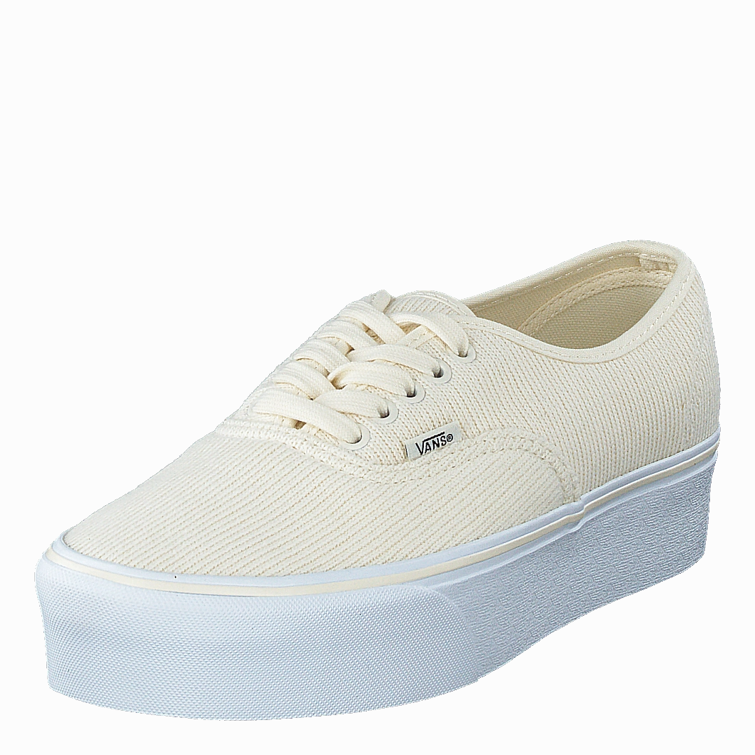 Ua Authentic Stackform (Rib Knit)Antiquewhttrwht Minimal Footwear
