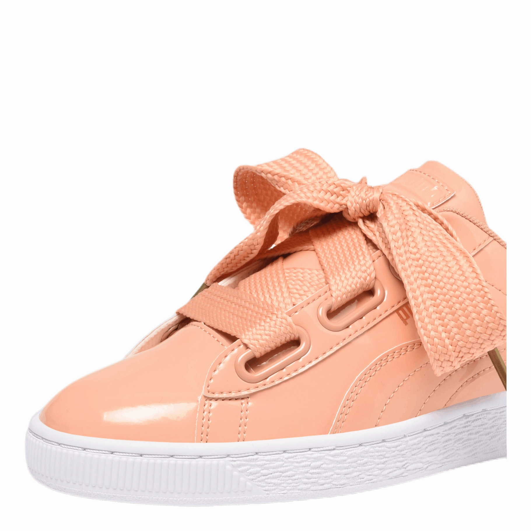 Moisture Wicking Basket Heart Patent Wmns Pink