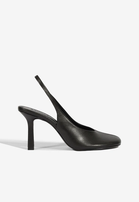 All Weather Easy On Off Brigitte Sling Leather Pump