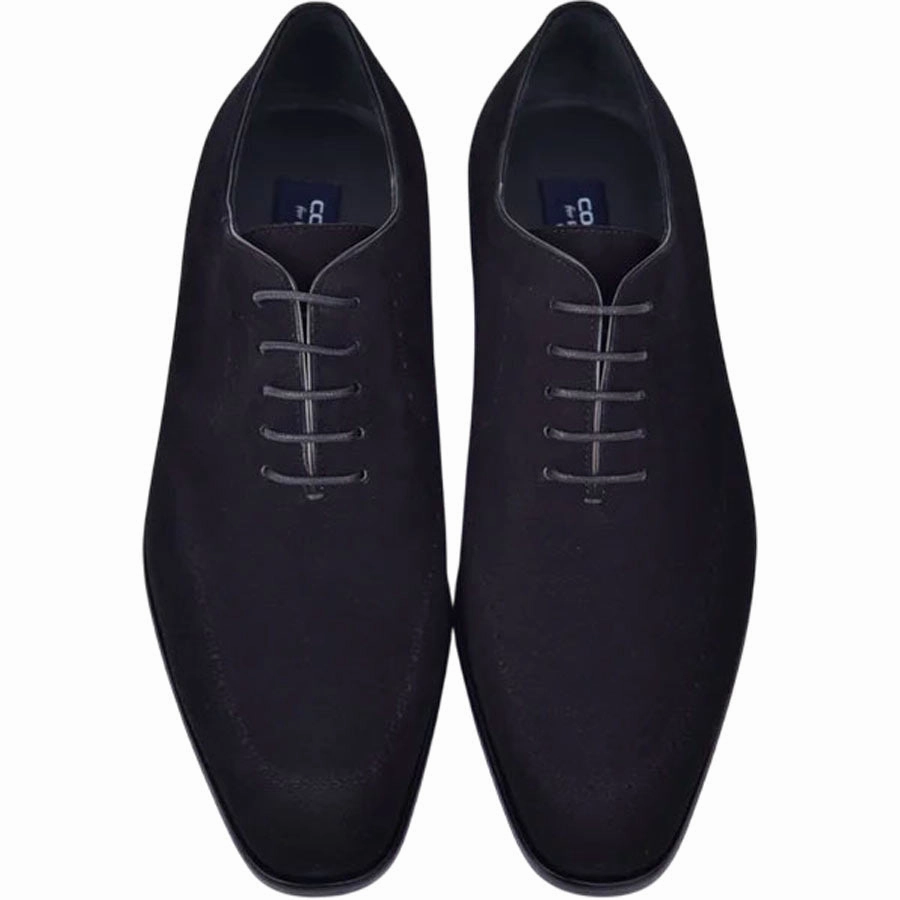 Breathable Mesh Travel Ready Corrente Men??S Black Premium Leather Plain Toe Oxford