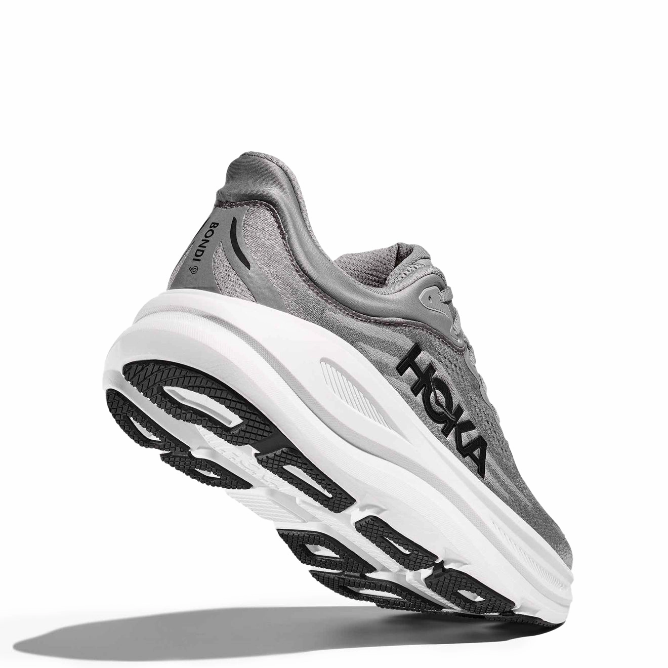 Cushioned Insoles Casual Comfort Hoka Bondi 9 Trainer Galactic Grey / Stellar Grey