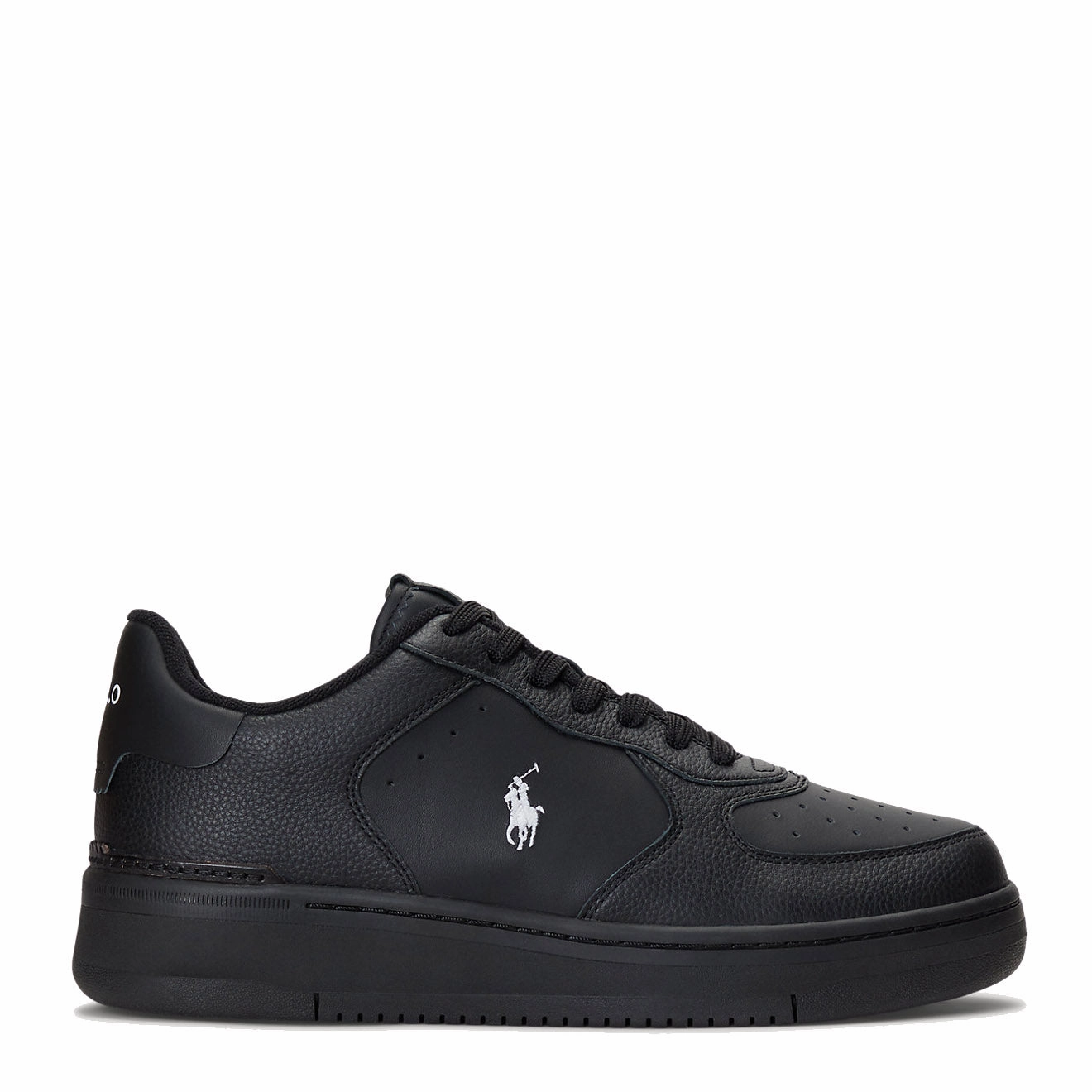 Ergonomic Polo Ralph Lauren Masters Court Leather Trainer Black / White