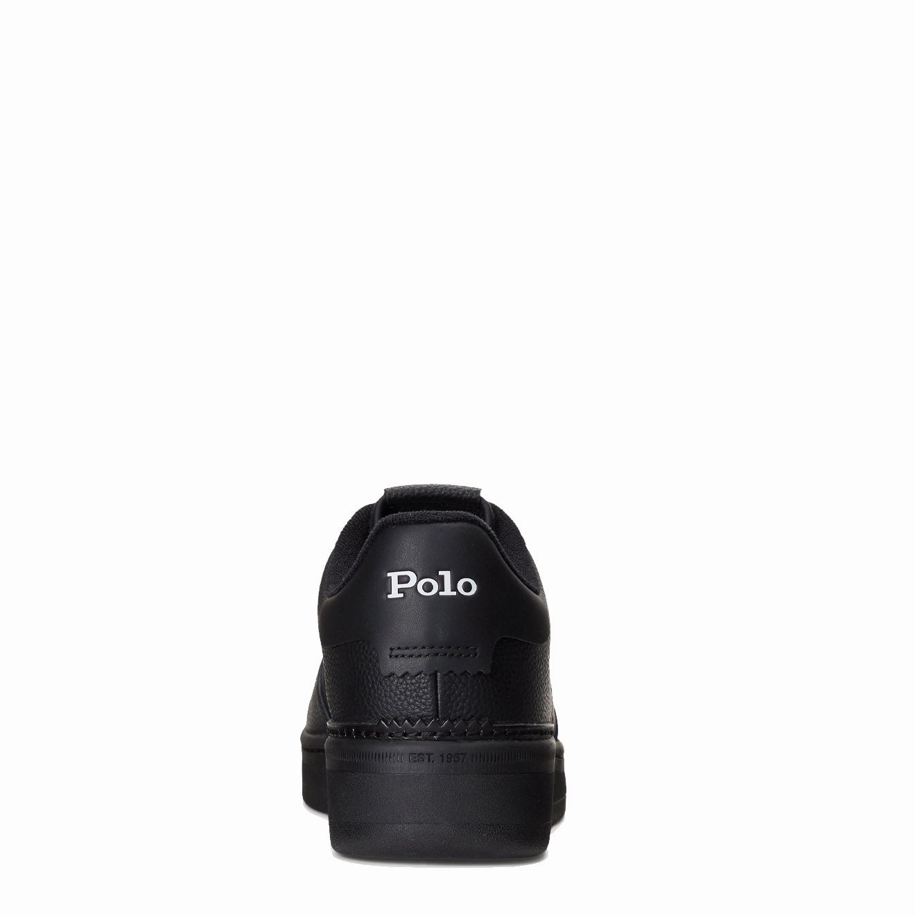 Polo Ralph Lauren Masters Court Leather Trainer Black / White Relaxed Fit Footwear Pain Relief