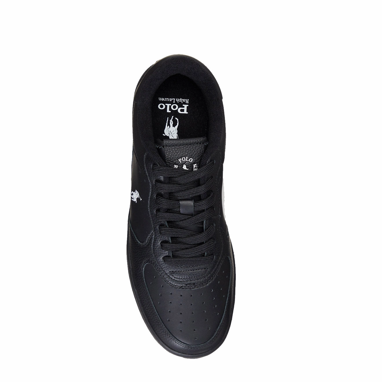 Unisex Shoes Polo Ralph Lauren Masters Court Leather Trainer Black / White