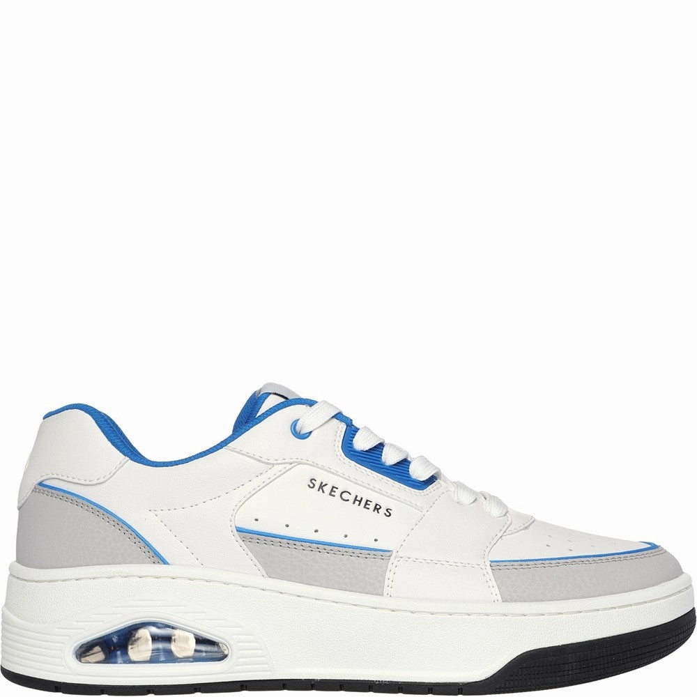 Skechers Uno Court Low-Post Trainers Smart Casual Footwear Cloud Comfort