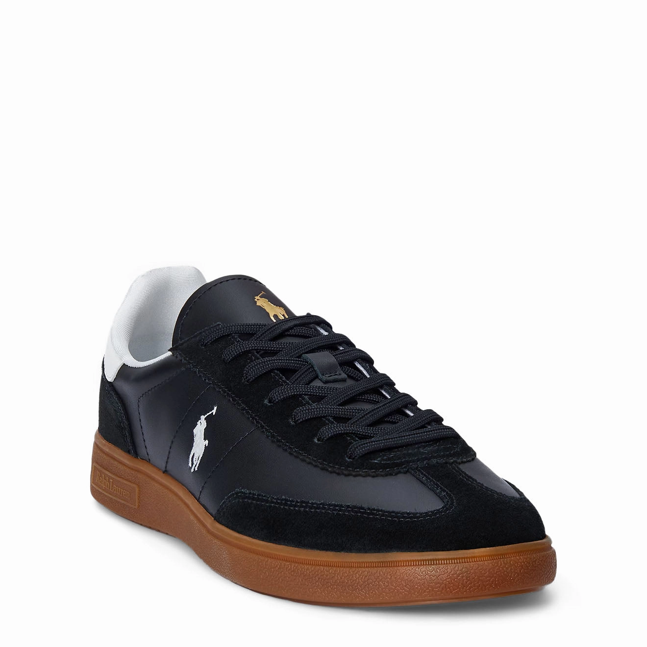 Polo Ralph Lauren Bedford Leather-Suede Trainer Black / White Minimalist Cloud Comfort