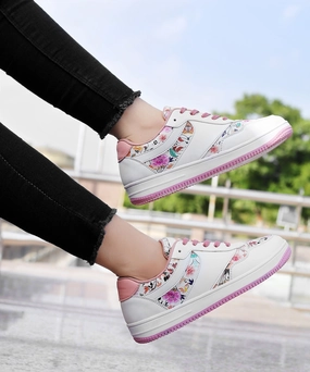 Bacca Bucci Vixen Low Top Flat Sole Fashion Women'S Sneakers With Digital Prints Recycled Materials