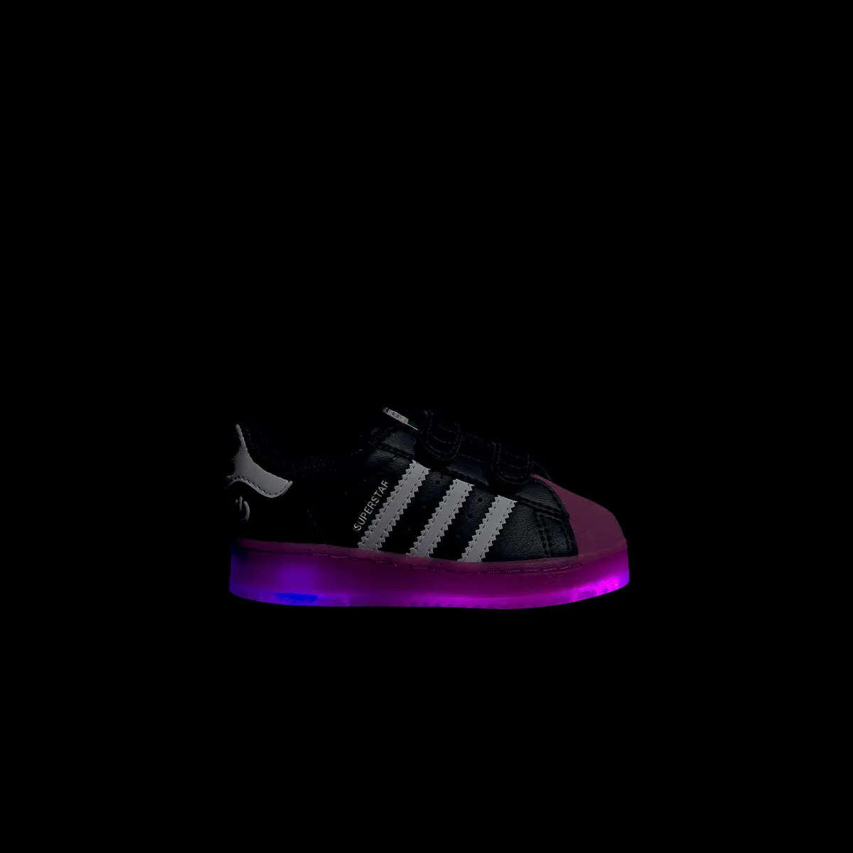 Toddlers Superstar Led Light 'Black' Machine Washable