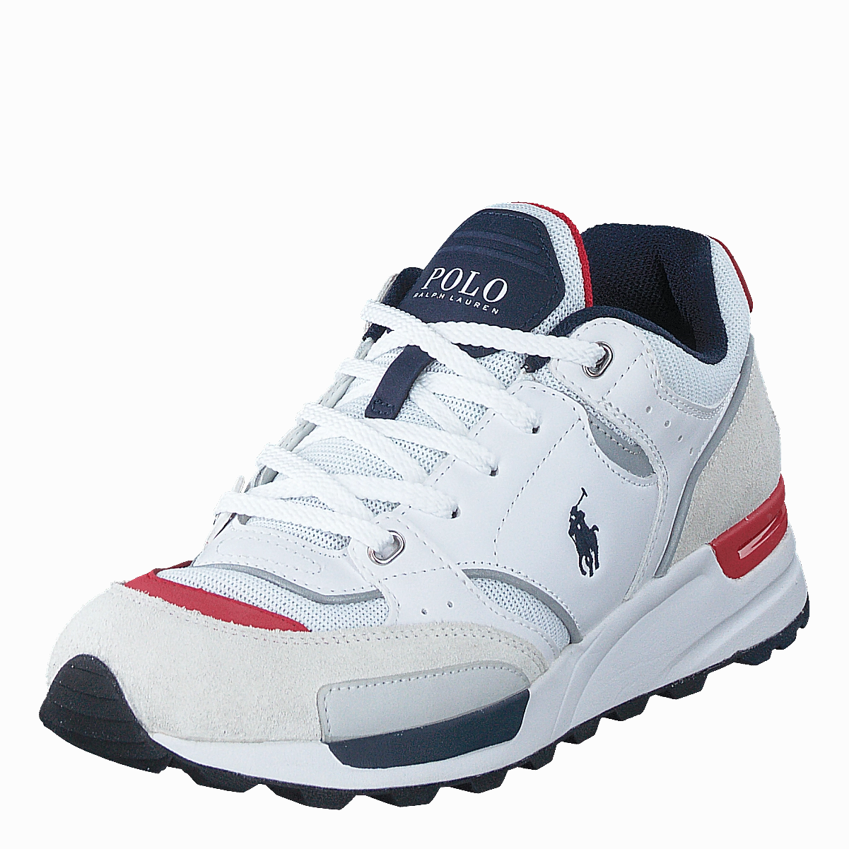 Wide Fit Modern Footwear Trackster 200 Sneaker Grey / Navy / White / Red