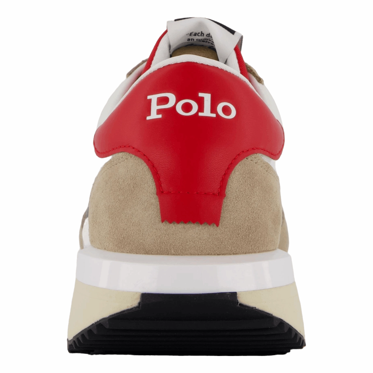 Supportive Supportive Shoes Train 89 Suede-Paneled Sneaker Milkshake / Black / Red