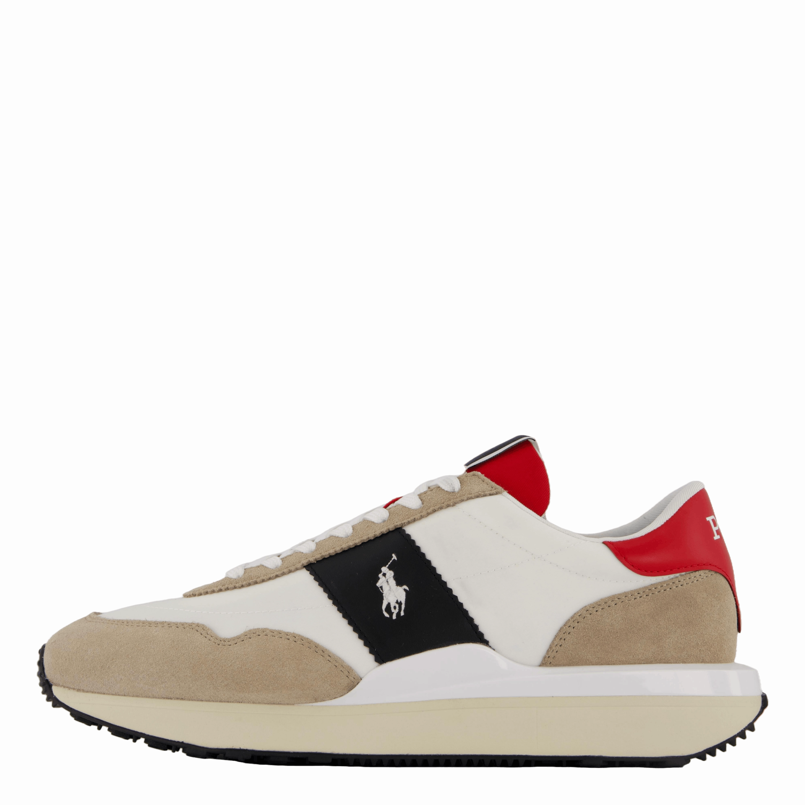 All Day Support Train 89 Suede-Paneled Sneaker Milkshake / Black / Red