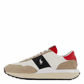 All Day Support Train 89 Suede-Paneled Sneaker Milkshake / Black / Red