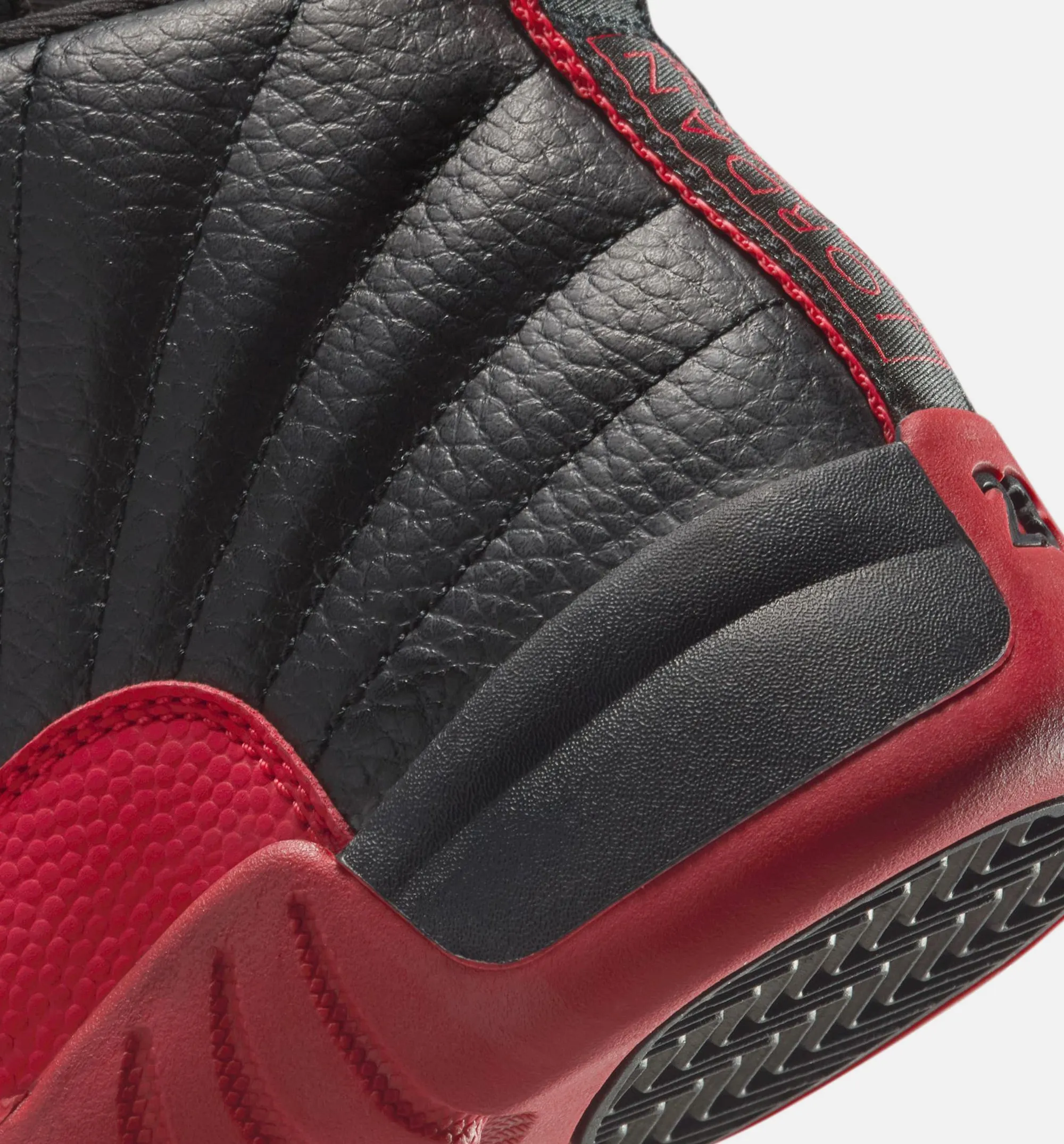 Lightweight Air Jordan 12 Retro Flu Game Preschool Lifestyle Shoe - Black/Varsity Red