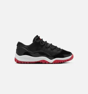 Air Jordan 11 Retro Bred Preschool Lifestyle Shoe - Black/Varsity Red/White Machine Washable Timeless